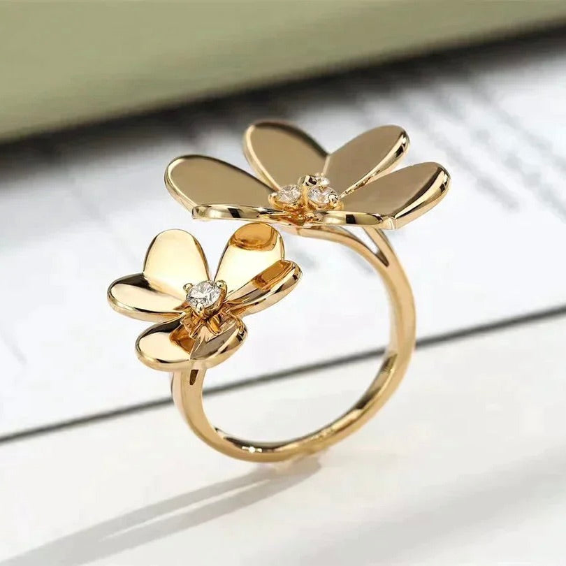 [AURORA]CLOVER COMOS GOLD DIAMOND RING