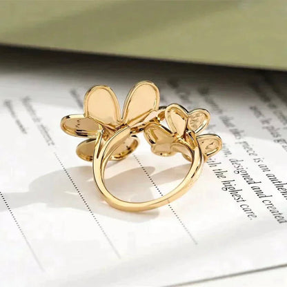 [AURORA]CLOVER COMOS GOLD DIAMOND RING