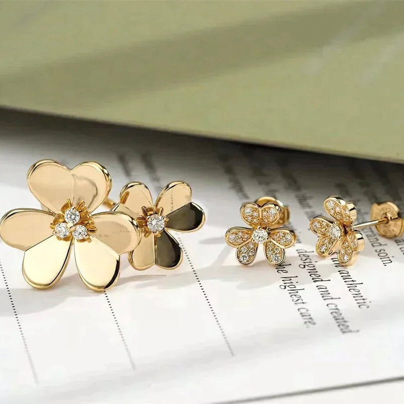[AURORA]CLOVER COMOS GOLD DIAMOND RING