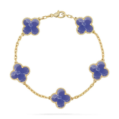 [AURORA]CLOVER 5 MOTIF BLUE VEINS BRACELET COLLECTION