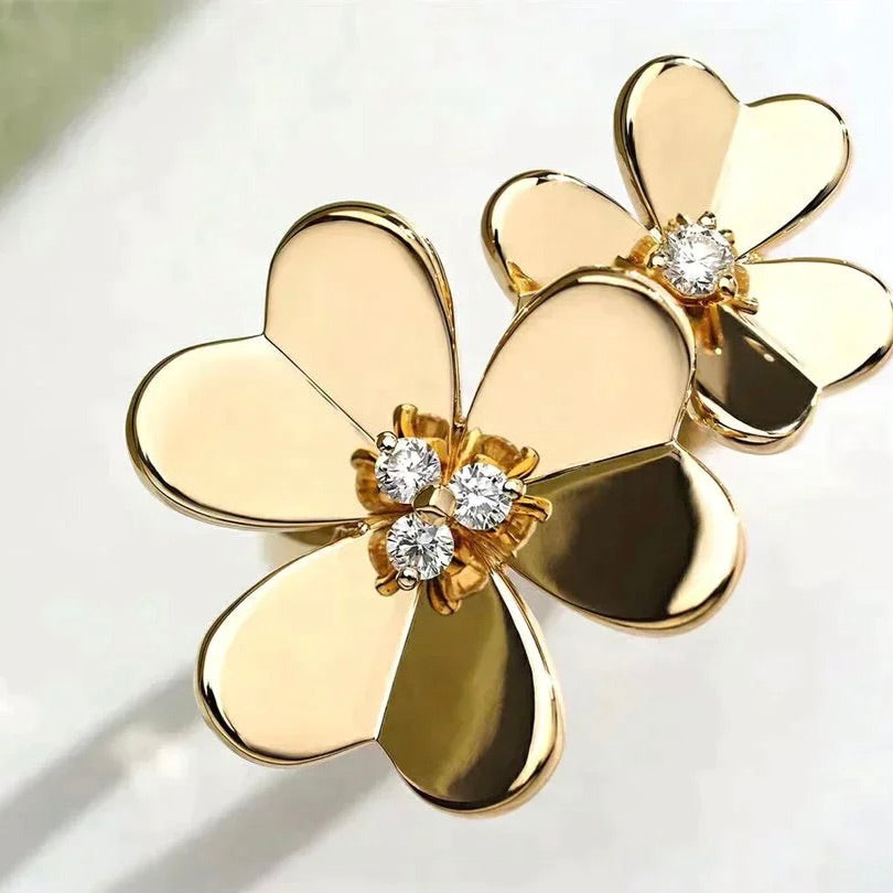 [AURORA]CLOVER COMOS GOLD DIAMOND RING