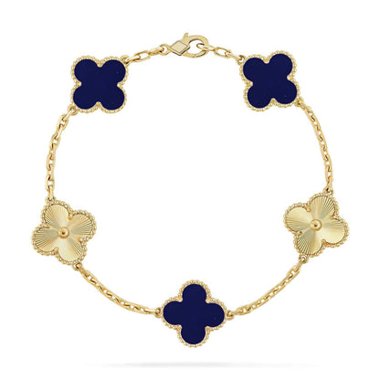 [AURORA]CLOVER 5 MOTIF LAPIS LAZULI BRACELET COLLECTION