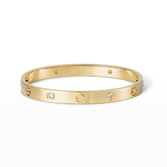 [AURORA]LOVE BRACELET 6.1MM 4 DIAMONDS