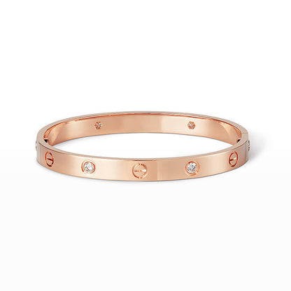[AURORA]LOVE BRACELET 6.1MM 4 DIAMONDS