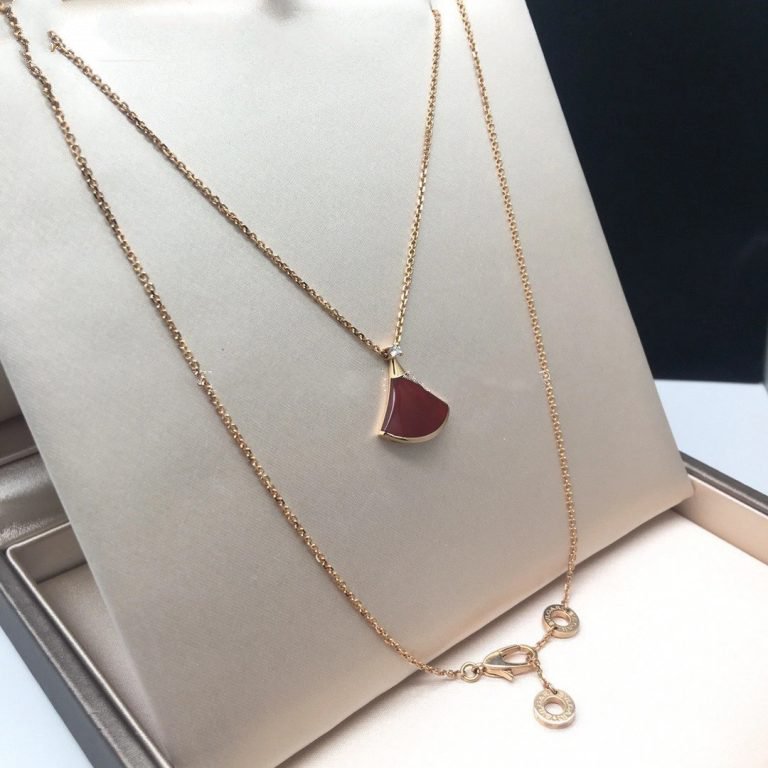 [AURORA]DREAM NECKLACE CARNELIAN 1 DIAMOND