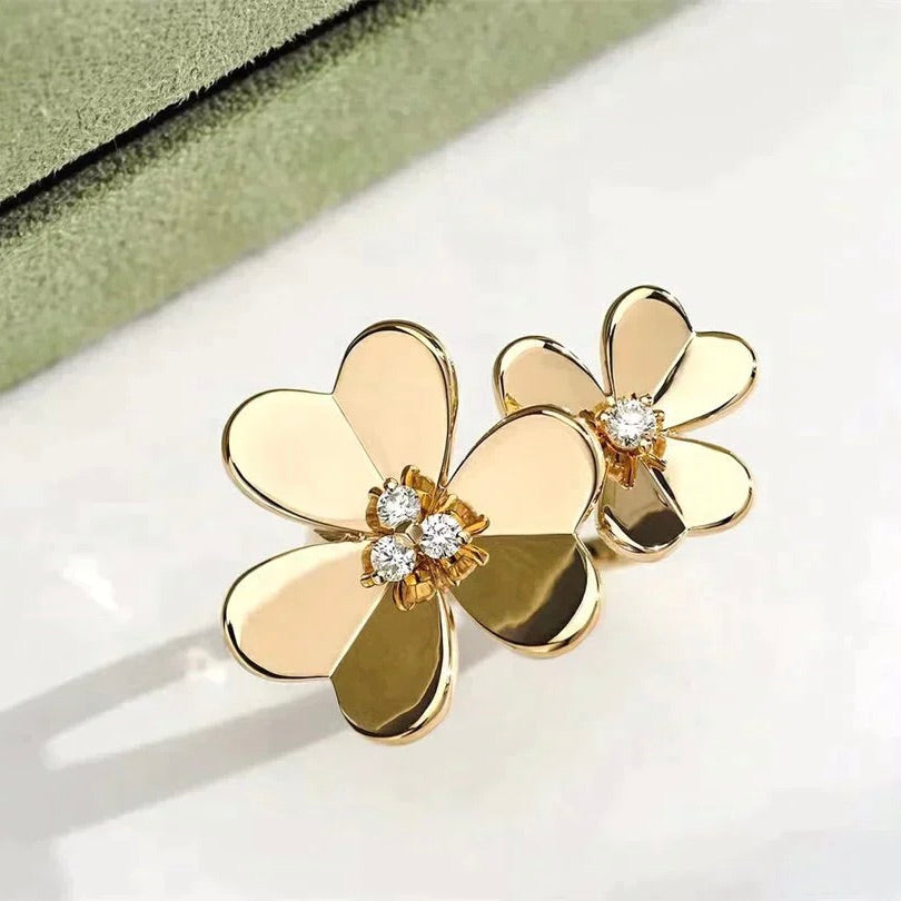[AURORA]CLOVER COMOS GOLD DIAMOND RING