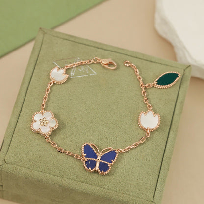 [AURORA]LUCKY SPRING GOLD BRACELET 5 MOTIF