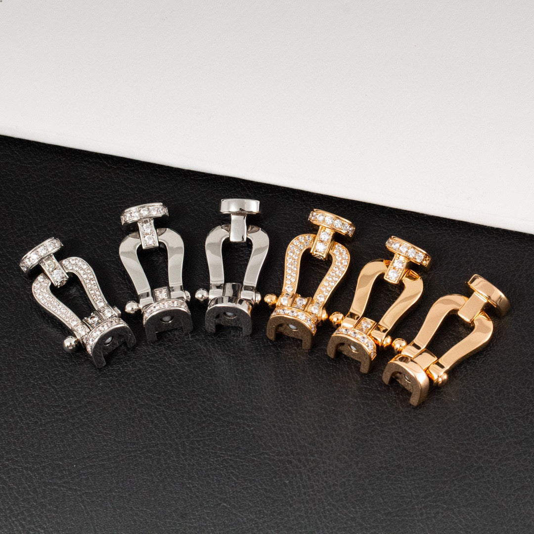 [AURORA]FORCE LARGE HORSESHOE FULL DIAMOND BRACELET SILVER