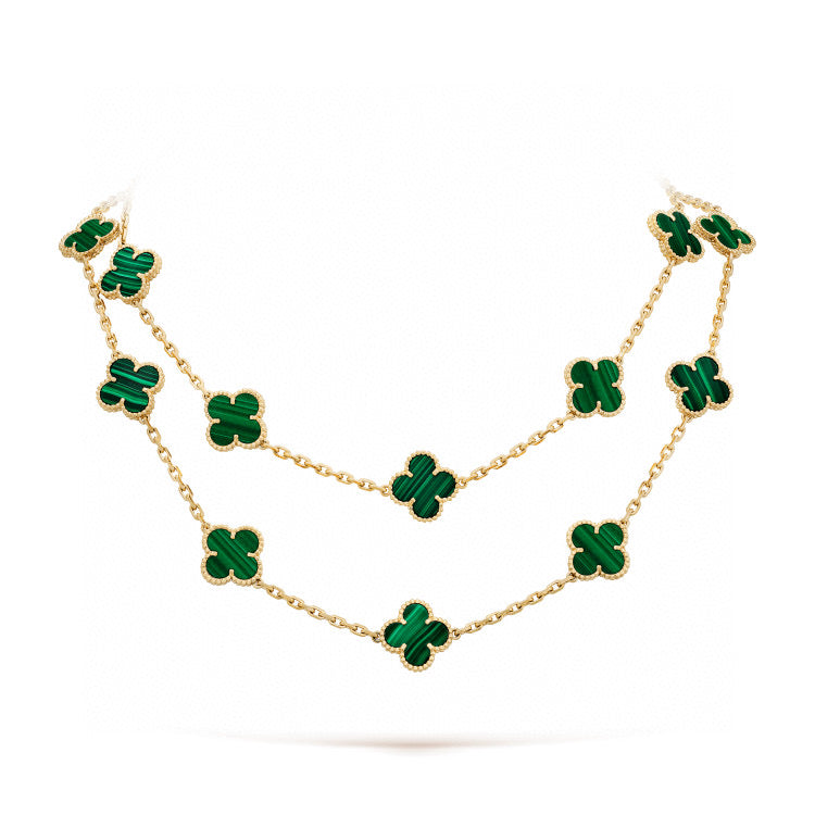 [AURORA]CLOVER 20 MOTIFS MALACHITE GOLD