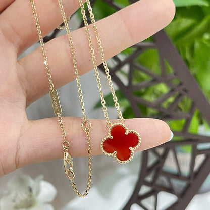 [basloveJW]CLOVER 15MM KARNEOL EINZELNE BLUMENKETTE