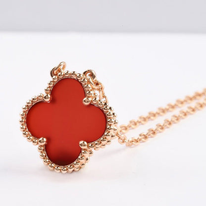 [basloveJW]CLOVER 15MM KARNEOL EINZELNE BLUMENKETTE