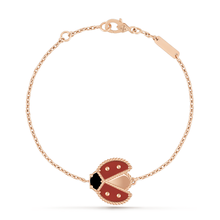 [AURORA]LUCKY SPRING 1 MOTIF PINK GOLD BRACELET