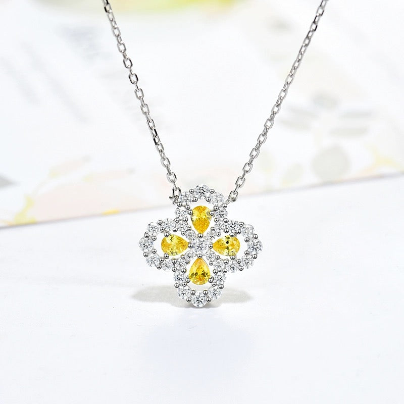 [AURORA]LOOP NECKLACE FULL MOTIF DIAMOND 16MM MULTIPLE COLORS