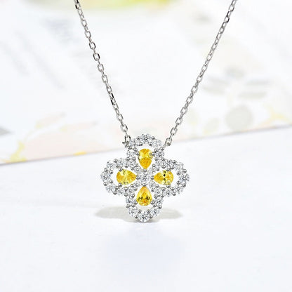 [AURORA]LOOP NECKLACE FULL MOTIF DIAMOND 16MM MULTIPLE COLORS