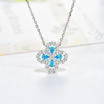 [AURORA]LOOP NECKLACE FULL MOTIF DIAMOND 16MM MULTIPLE COLORS