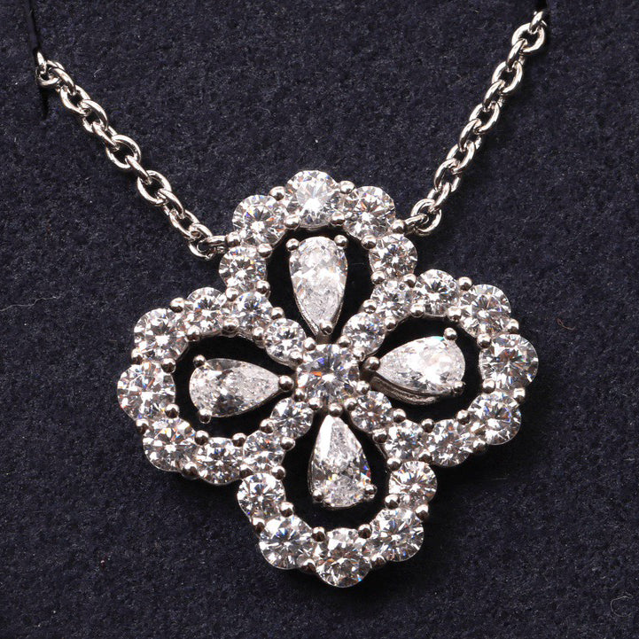 [AURORA]LOOP NECKLACE FULL MOTIF DIAMOND 16MM MULTIPLE COLORS