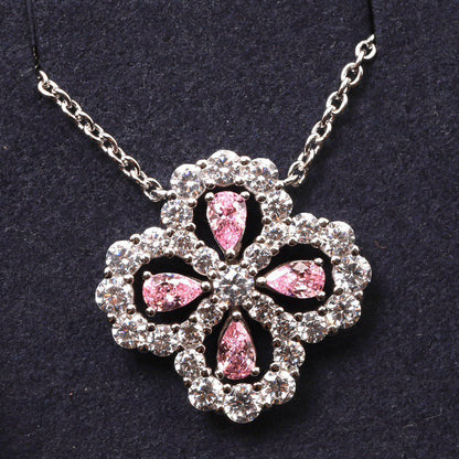 [AURORA]LOOP NECKLACE FULL MOTIF DIAMOND 16MM MULTIPLE COLORS