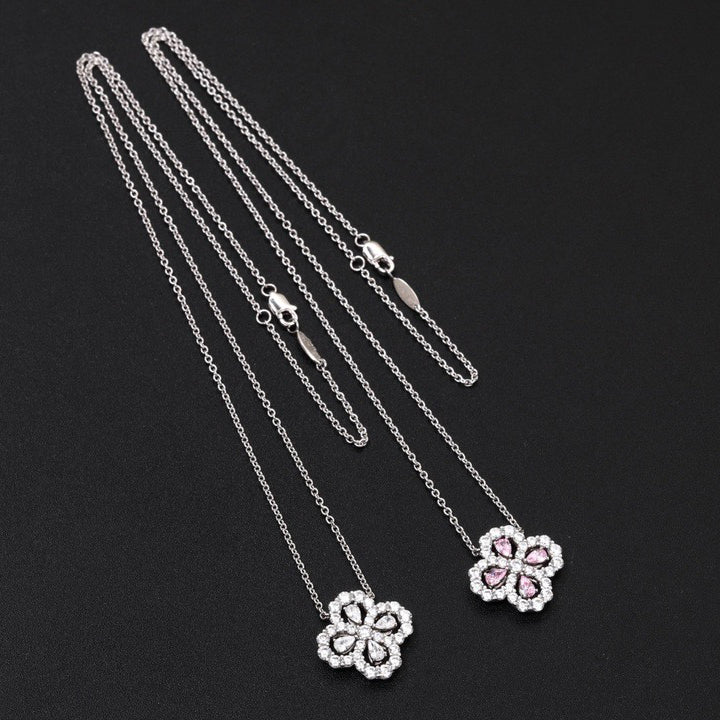 [AURORA]LOOP NECKLACE FULL MOTIF DIAMOND 16MM MULTIPLE COLORS