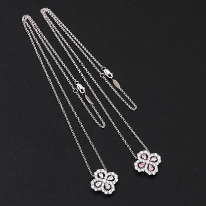 [AURORA]LOOP NECKLACE FULL MOTIF DIAMOND 16MM MULTIPLE COLORS