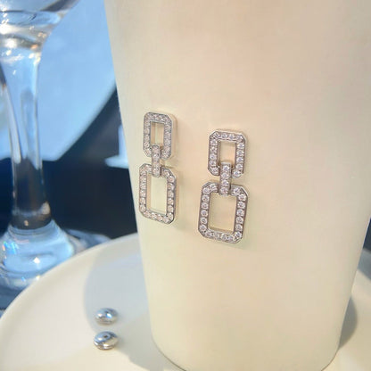 [AURORA]LINKS MEDIUM EARRINGS DIAMOND