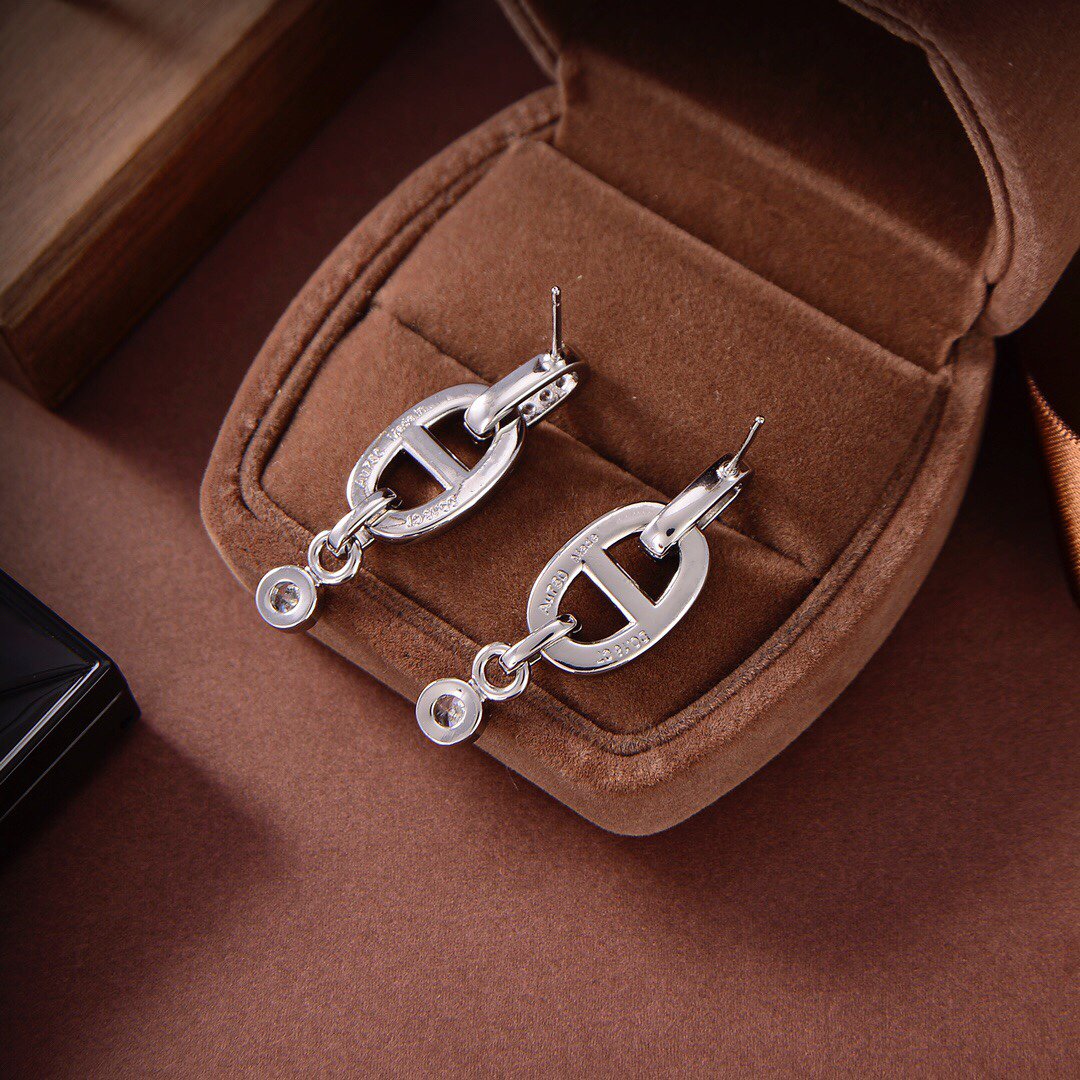 [AURORA]HM CHAINE DIAMOND EARRINGS