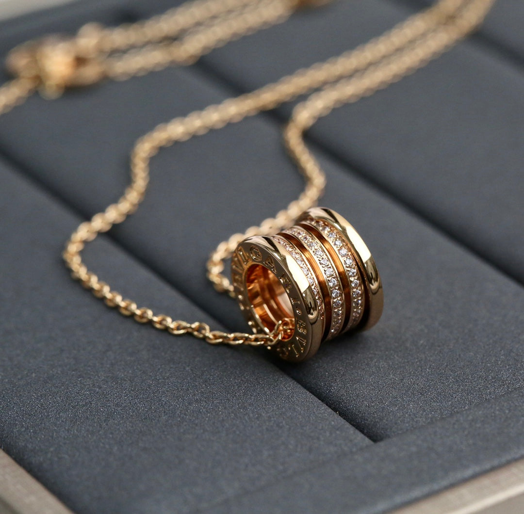 [AURORA]ZERO 1 PINK GOLD DIAMOND NECKLACE