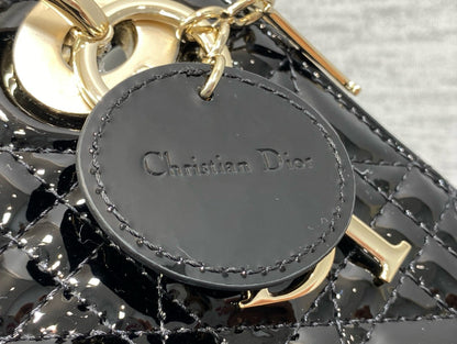 MINI 17 LADY BAG IN BLACK PATENT CALFSKIN