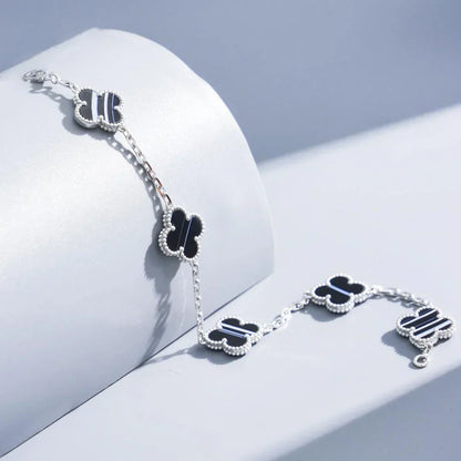 [AURORA] CLOVER 5 MOTIF PULSAR STONE BRACELET COLLECTION
