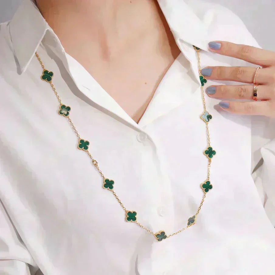 [AURORA]CLOVER 20 MOTIFS MALACHITE GOLD