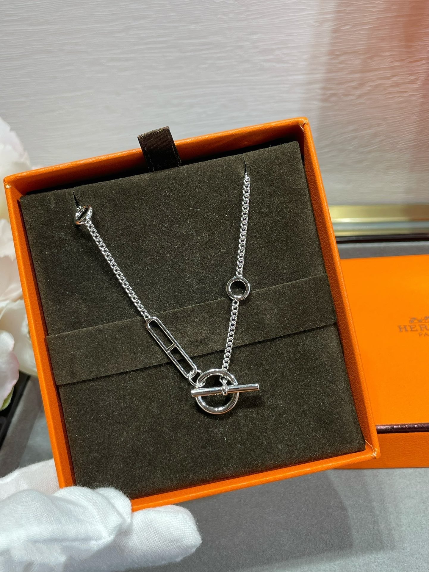 [AURORA]HM STERLING CHAINE D'ANCRE HEART
