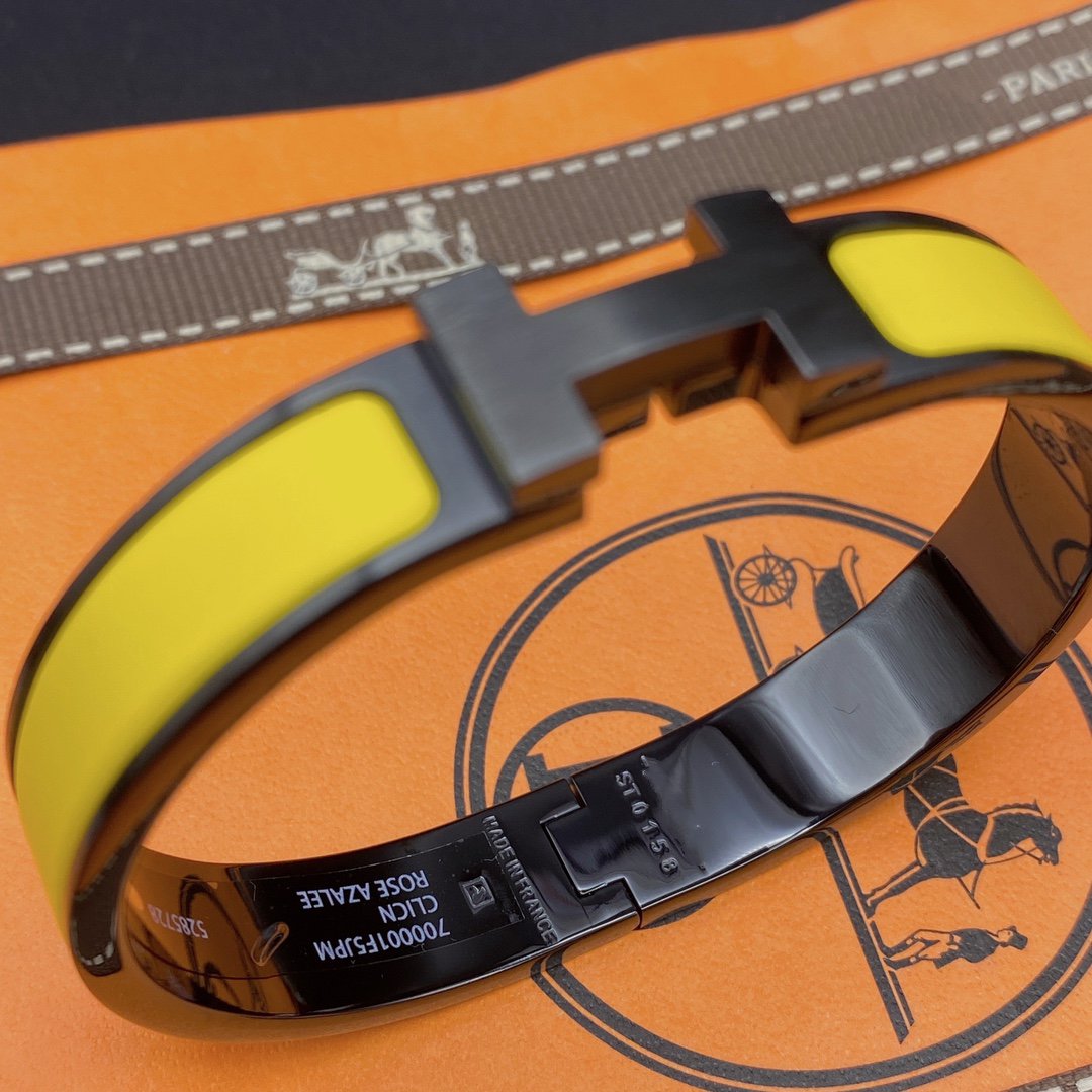 [AURORA]CLIC HM SO BLACK YELLOW BRACELET