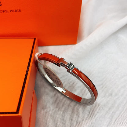 [AURORA]CLASSIC HM CLIC RED 8MM ENAMEL BRACELET