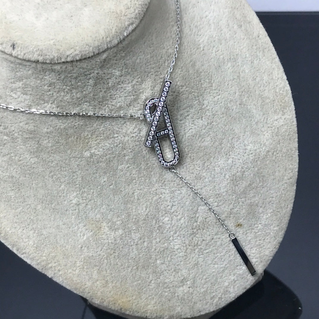 [AURORA]HM NECKLACE PLATINUM ROSE GOLD DIAMOND