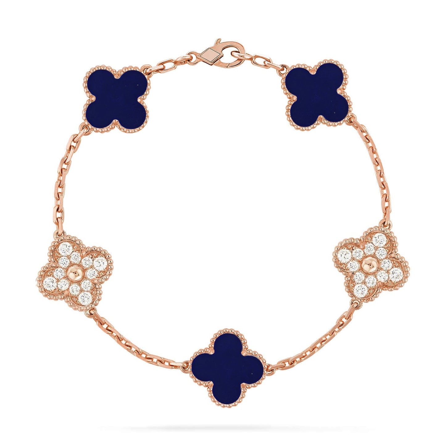 [AURORA]CLOVER 5 MOTIF LAPIS LAZULI BRACELET COLLECTION