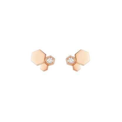 [AURORA] BEE LOVE ROSÉGOLD-DIAMANT-OHRRINGE