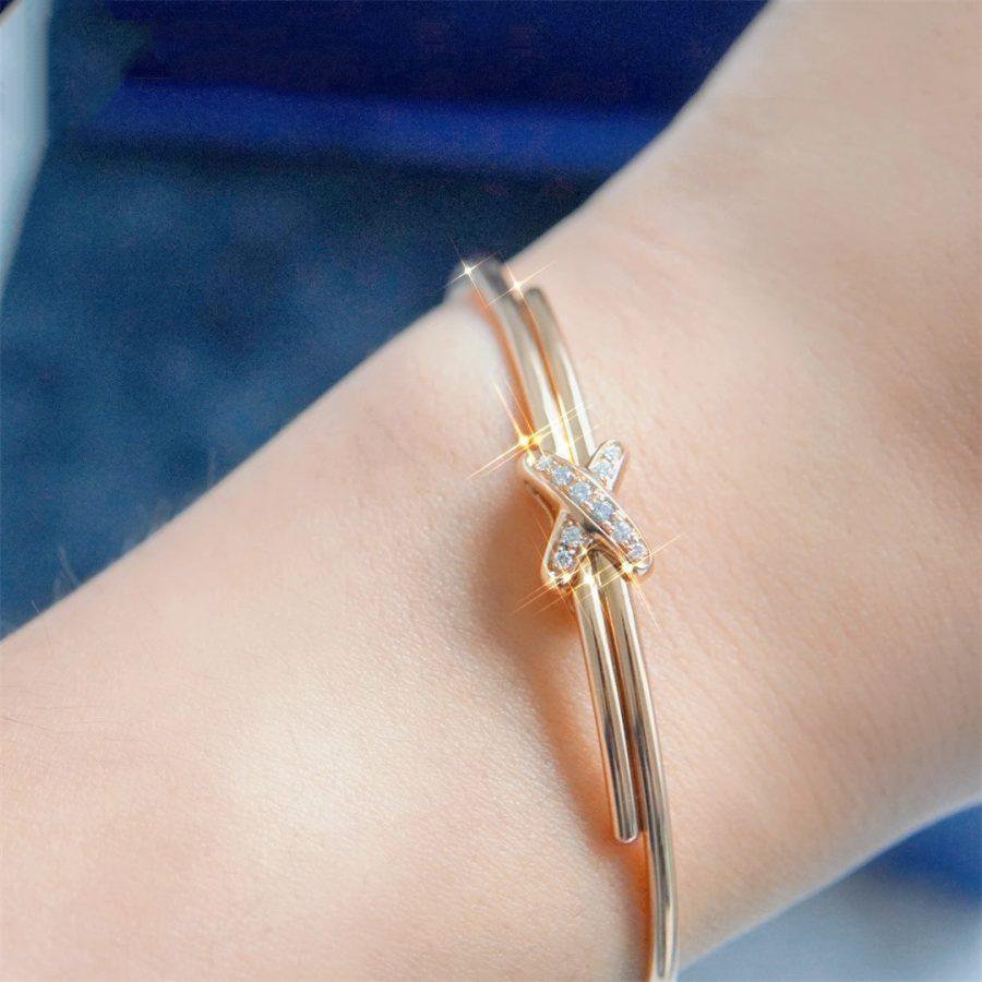 [AURORA]JEUX DE ARMBAND ROSA GOLD DIAMANTEN