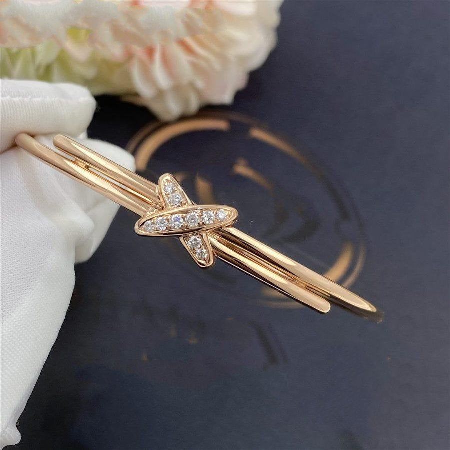 [AURORA]JEUX DE ARMBAND ROSA GOLD DIAMANTEN