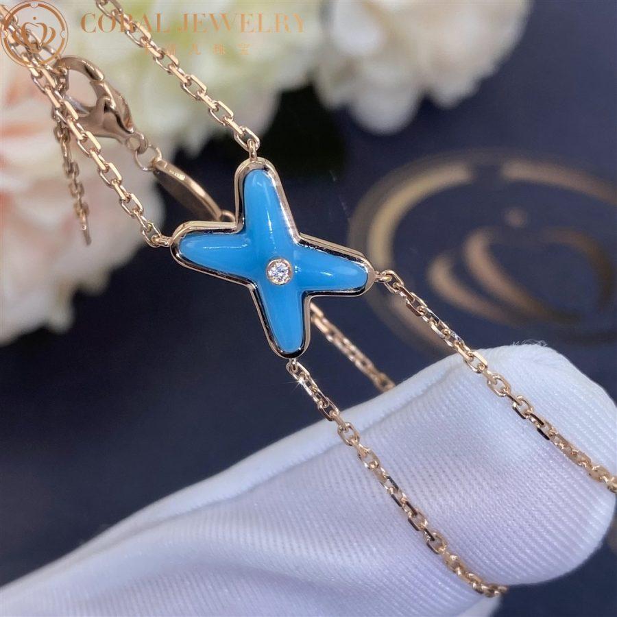 [AURORA]JEUX BRACELET TURQUOISE PINK GOLD 1 DIAMOND