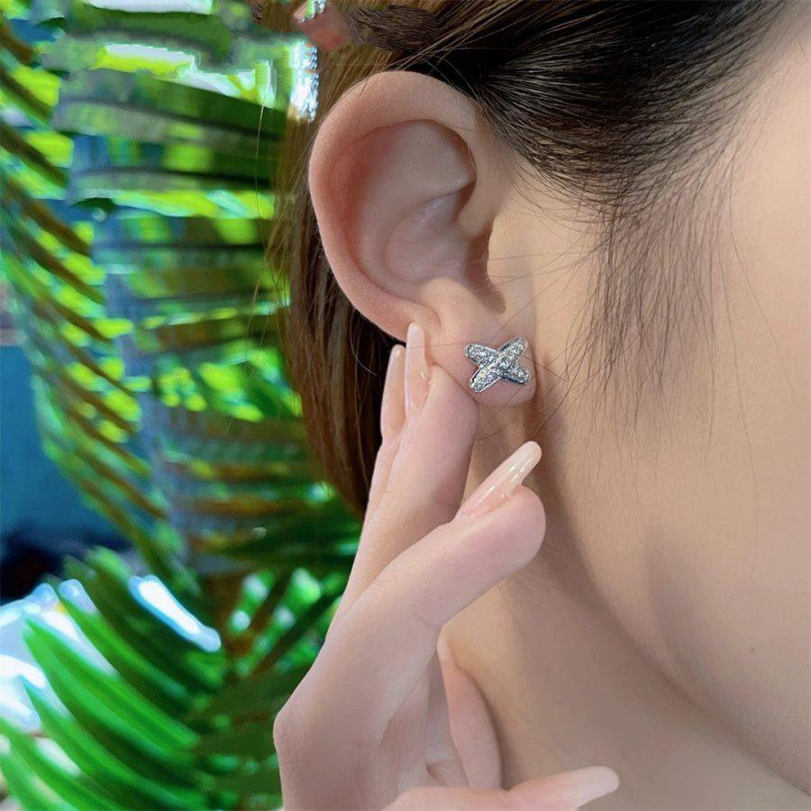 [AURORA]JEUX DE SILVER DIAMOND EARRINGS