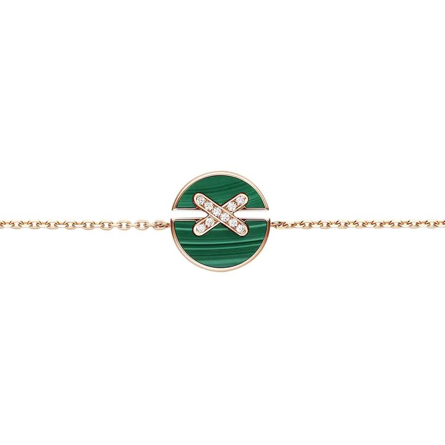[AURORA]JEUX DE ARMBAND MALACHIT ROSA GOLD DIAMANTEN