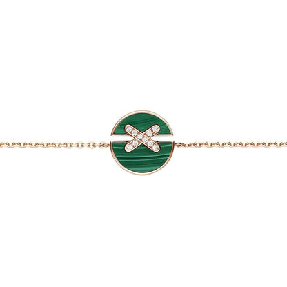 [AURORA]JEUX DE ARMBAND MALACHIT ROSA GOLD DIAMANTEN