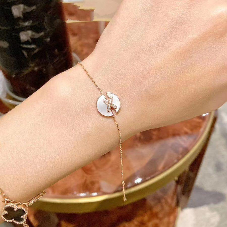[AURORA]JEUX DE BRACELET MOP PINK GOLD DIAMONDS