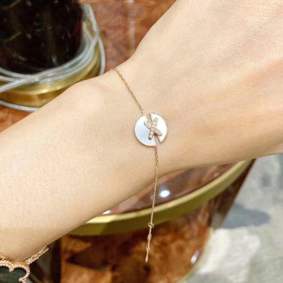 [AURORA]JEUX DE BRACELET MOP PINK GOLD DIAMONDS