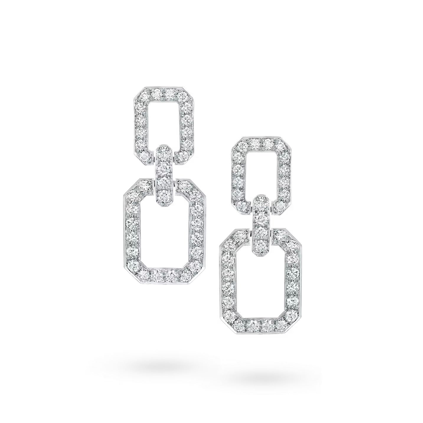 [AURORA]LINKS MEDIUM EARRINGS DIAMOND