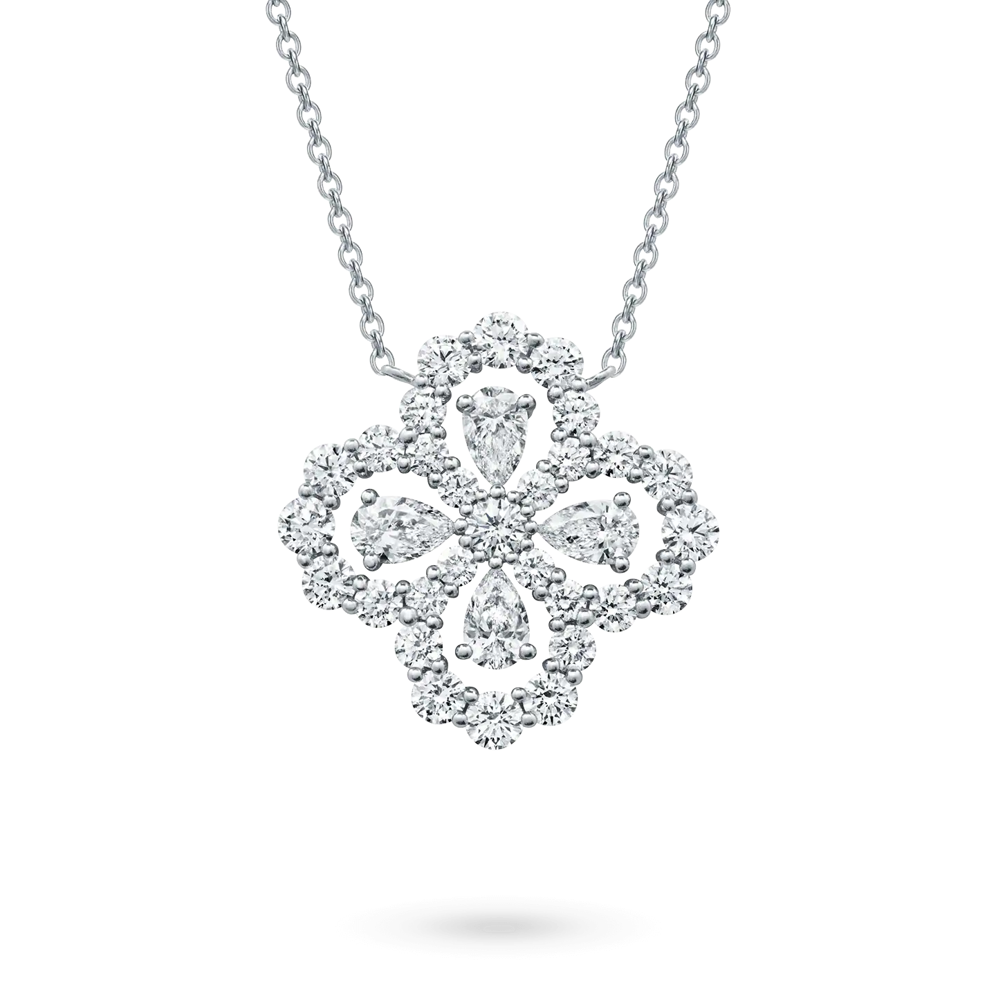 [AURORA]LOOP NECKLACE FULL MOTIF DIAMOND 16MM MULTIPLE COLORS