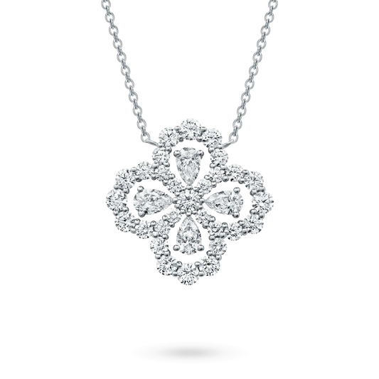 [AURORA]LOOP NECKLACE FULL MOTIF DIAMOND 16MM MULTIPLE COLORS