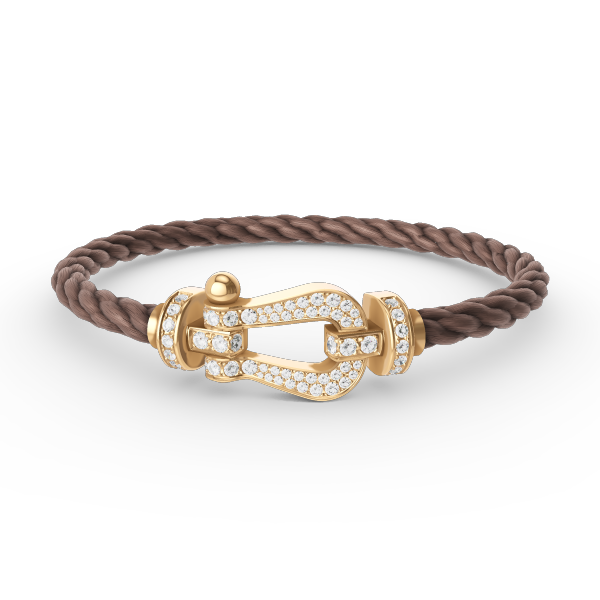 [AURORA]FORCE LARGE HORSESHOE FULL DIAMOND BRACELET GOLD