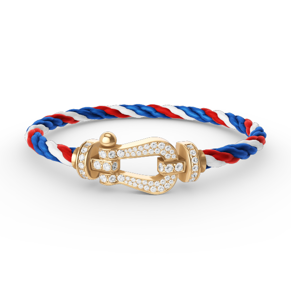 [AURORA]FORCE LARGE HORSESHOE FULL DIAMOND BRACELET GOLD
