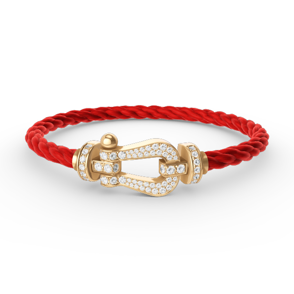 [AURORA]FORCE LARGE HORSESHOE FULL DIAMOND BRACELET GOLD
