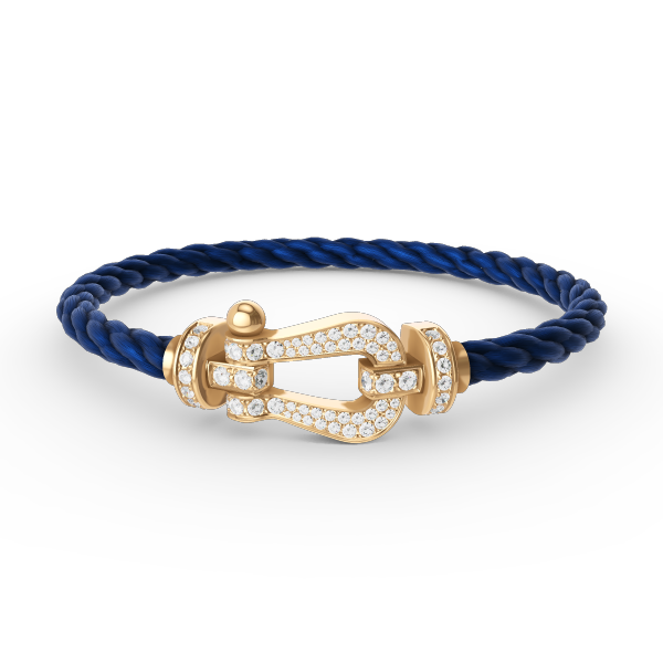 [AURORA]FORCE LARGE HORSESHOE FULL DIAMOND BRACELET GOLD